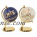 Decmode Set of 2 Modern Aluminum and PVC Gold and Blue Globes, Gold   566922351